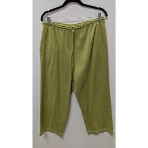 pacer Lime Green Cropped Wide-Leg Sweatpants